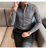 Funki Buys | Shirts | Men's Slim Fit British Style Dress Shirt 7XL