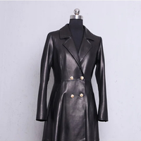 Funki Buys | Jackets | Women's Long Faux Leather Swing Coat