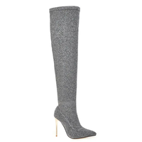 Funki Buys | Boots | Women's Cloth Leopard Print Stiletto Boots