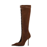 Funki Buys | Boots | Women's Stylish Lace Up Stiletto Boots