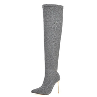 Funki Buys | Boots | Women's Cloth Leopard Print Stiletto Boots