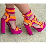 Funki Buys | Shoes | Women's Chunky Heel Strappy Sandals