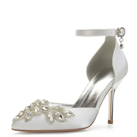 Funki Buys | Shoes | Women's Satin Rhinestone Wedding Heels