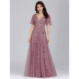 Funki Buys | Robes | Robe longue en dentelle à sequins pour femme
