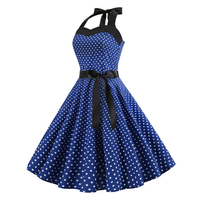 Funki Buys | Dresses | Women's Polka Dot Vintage Swing Halter Dress