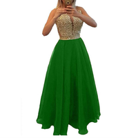 Funki Buys | Dresses | Women's Chiffon Beaded Lace Long Prom Dress