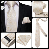 Funki Buys | Neckties | Men's 3pcs Silk Floral Formal Tie Set