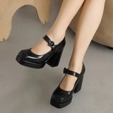 Funki Buys | Shoes | Women's Glossy Patent Leather Mary Jane Platforms