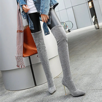 Funki Buys | Boots | Women's Cloth Leopard Print Stiletto Boots