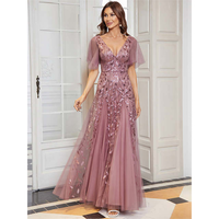 Funki Buys | Robes | Robe longue en dentelle à sequins pour femme