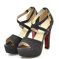 Funki Buys | Shoes | Women's Sequin High Platform Sandals