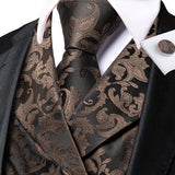 Funki Buys | Vests | Men's 4 Pcs Formal Floral Tie Vest Sets