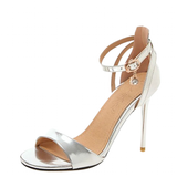 Funki Buys | Shoes | Women's Gold Silver Stiletto Sandals