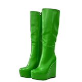 Funki Buys | Boots | Women's Super High Wedge Heeled Boots