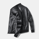 Funki Buys | Jackets | Men's Thin Faux Leather Bomber Jacket