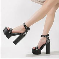 Funki Buys | Shoes | Women's Goth Rivet Dress Platform Sandal