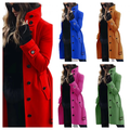 Funki Buys | Jackets | Women's Wool Blend Stand Collar Coat