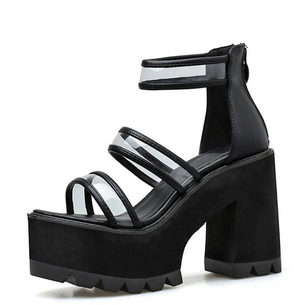 Funki Buys | Shoes | Women's Chunky Heel Platform Sandals