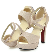 Funki Buys | Shoes | Women's Sequin High Platform Sandals