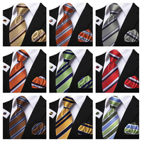 Funki Buys | Neckties | Men's Classic Striped Jacquard Tie Set