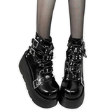 Funki Buys | Boots | Women's Gothic Combat Boots | Platform Wedges