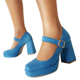 Funki Buys | Shoes | Women's Faux Suede Mary Jane Platforms