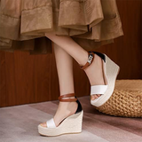 Funki Buys | Shoes | Women's Lock Strap High Wedge Sandals