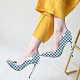 Funki Buys | Shoes | Women's Colored Checkered Patent High Heels
