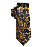 Funki Buys | Vests | Men's 4 Pcs Classic Gold Black Tie Vest Set