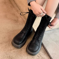 Funki Buys | Boots | Women's Lace Up Knee High Boots | Platforms