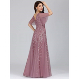 Funki Buys | Robes | Robe longue en dentelle à sequins pour femme