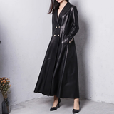 Funki Buys | Jackets | Women's Long Faux Leather Swing Coat