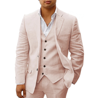 Funki Buys | Suits | Men's 3 Pcs Linen Summer Wedding Suits