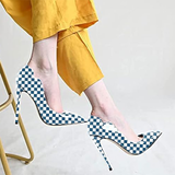 Funki Buys | Shoes | Women's Colored Checkered Patent High Heels