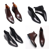 Funki Buys | Boots | Men's Real Leather Formal Chelsea Boots