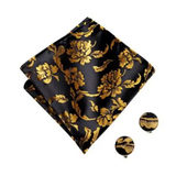 Funki Buys | Vests | Men's 4 Pcs Classic Gold Black Tie Vest Set