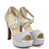 Funki Buys | Shoes | Women's Sequin High Platform Sandals