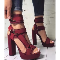 Funki Buys | Shoes | Women's Chunky Heel Strappy Sandals