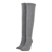 Funki Buys | Boots | Women's Cloth Leopard Print Stiletto Boots