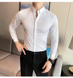 Funki Buys | Shirts | Men's Slim Fit British Style Dress Shirt 7XL