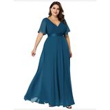 Funki Buys | Dresses | Women's Elegant Chiffon Evening Dress