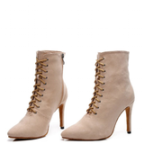Funki Buys | Boots | Women's Lace-up Suede Dress Boots
