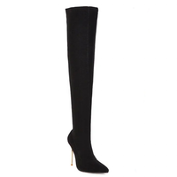 Funki Buys | Boots | Women's Cloth Leopard Print Stiletto Boots