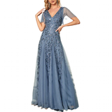 Funki Buys | Dresses | Women's Long Sequin Lace Formal Dress