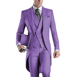 Funki Buys | Suits | Men's Custom 3 Pcs Grooms Suit | Tailcoat