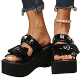 Funki Buys | Shoes | Women's Chunky Gothic Summer Sandals | Wedges