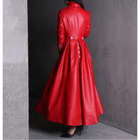 Funki Buys | Jackets | Women's Long Faux Leather Swing Coat