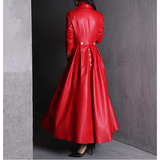 Funki Buys | Jackets | Women's Long Faux Leather Swing Coat