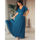 Funki Buys | Dresses | Women's Elegant Chiffon Evening Dress
