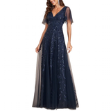 Funki Buys | Dresses | Women's Long Sequin Lace Formal Dress